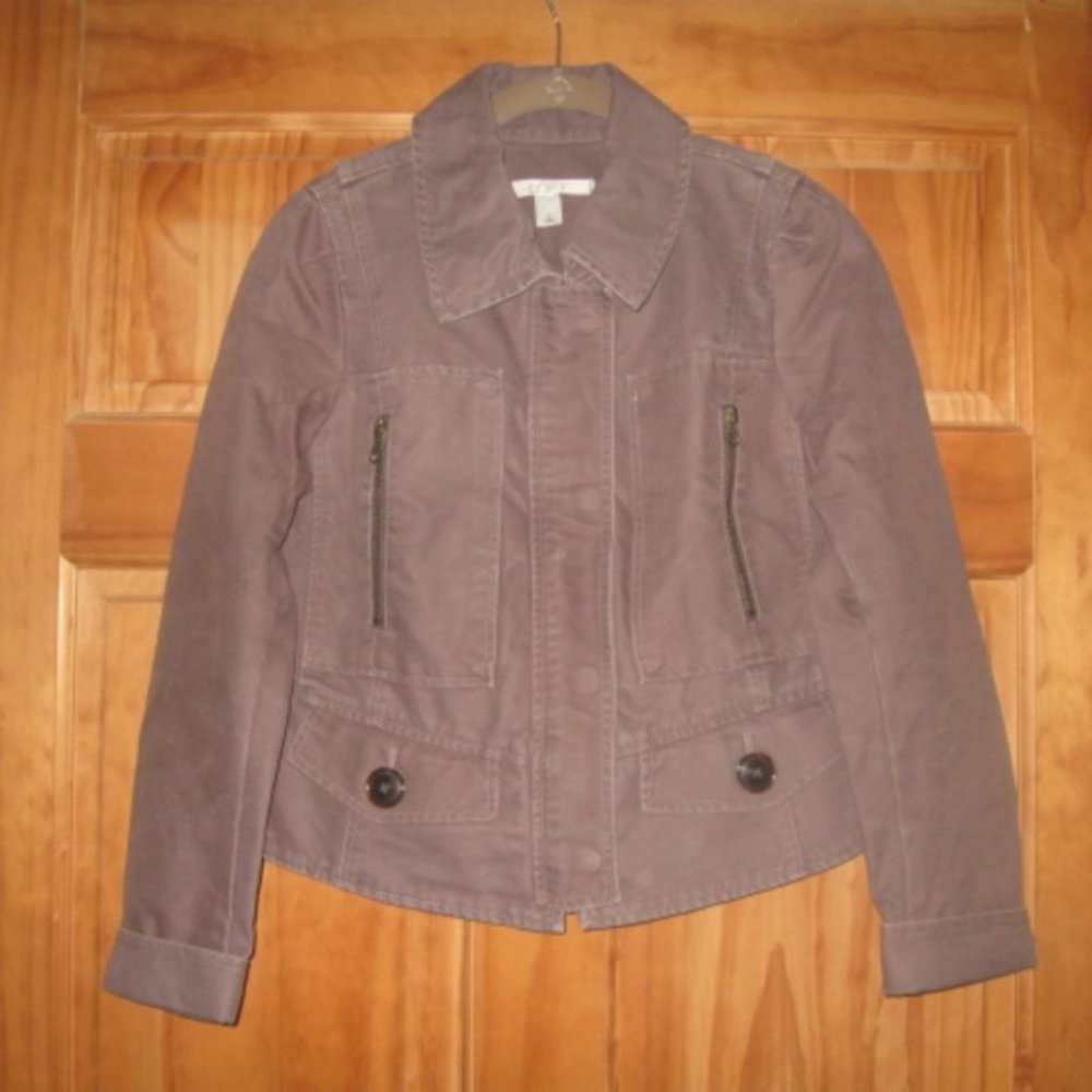 Ann Taylor LOFT Zipper and Snap Closure Jacket